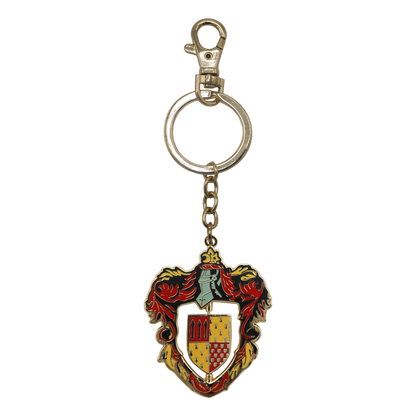 Keychain with a shield emblem design on a white background
