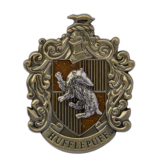 Hufflepuff Crest Glitter Pin