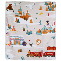 Scenic Hogwarts Christmas Blanket