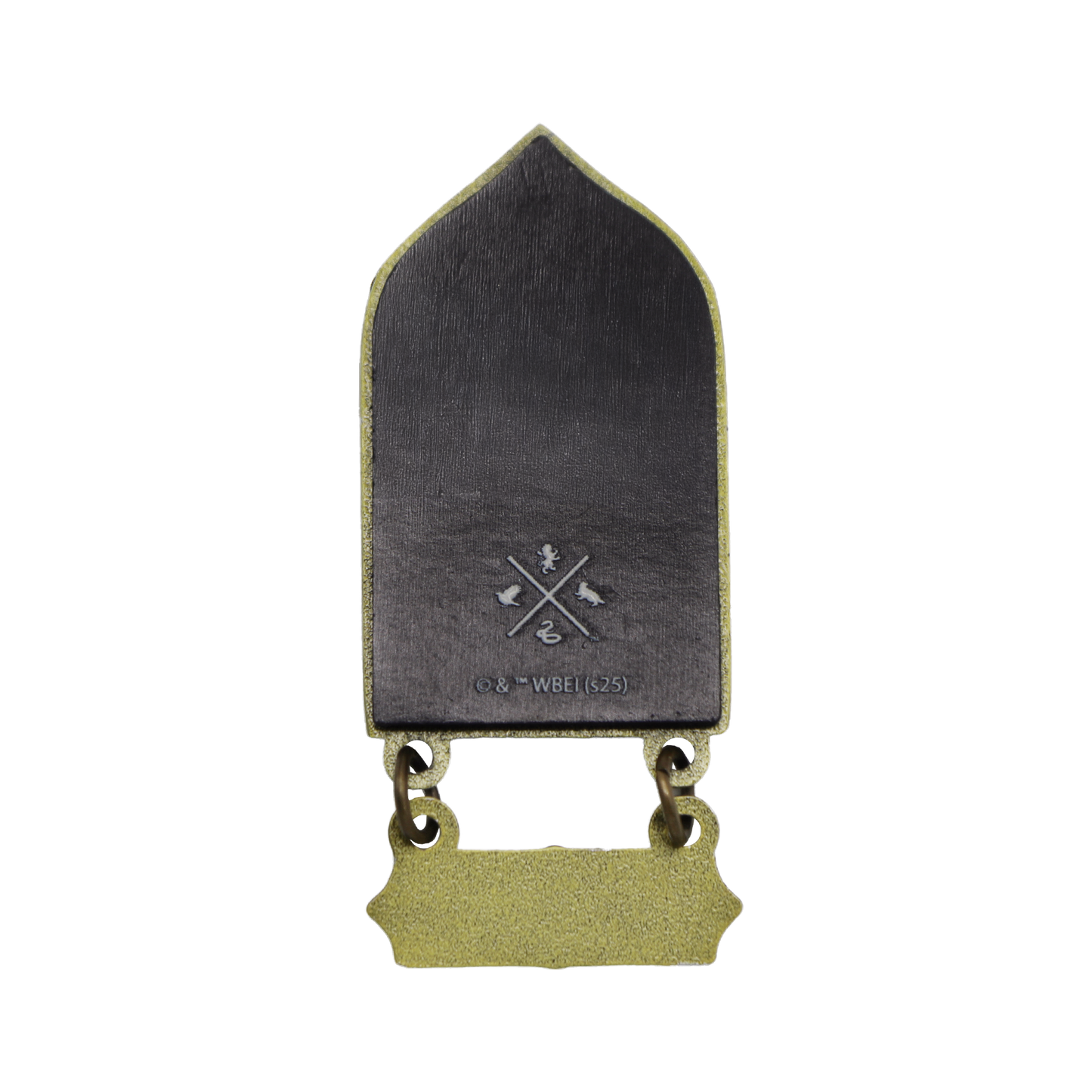 Back of the Back to Hogwarts magnet with a logo on a transparent background