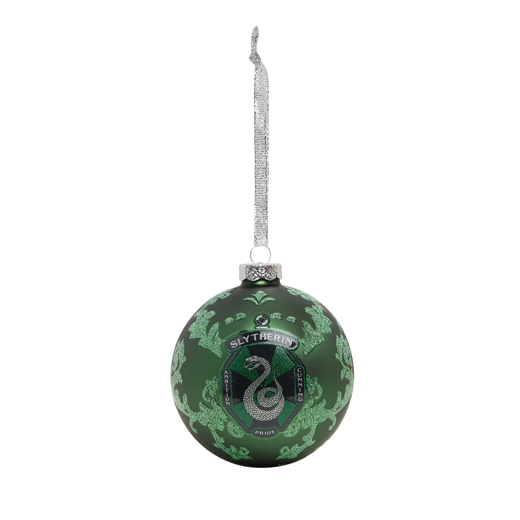 Slytherin Glitter Ornament