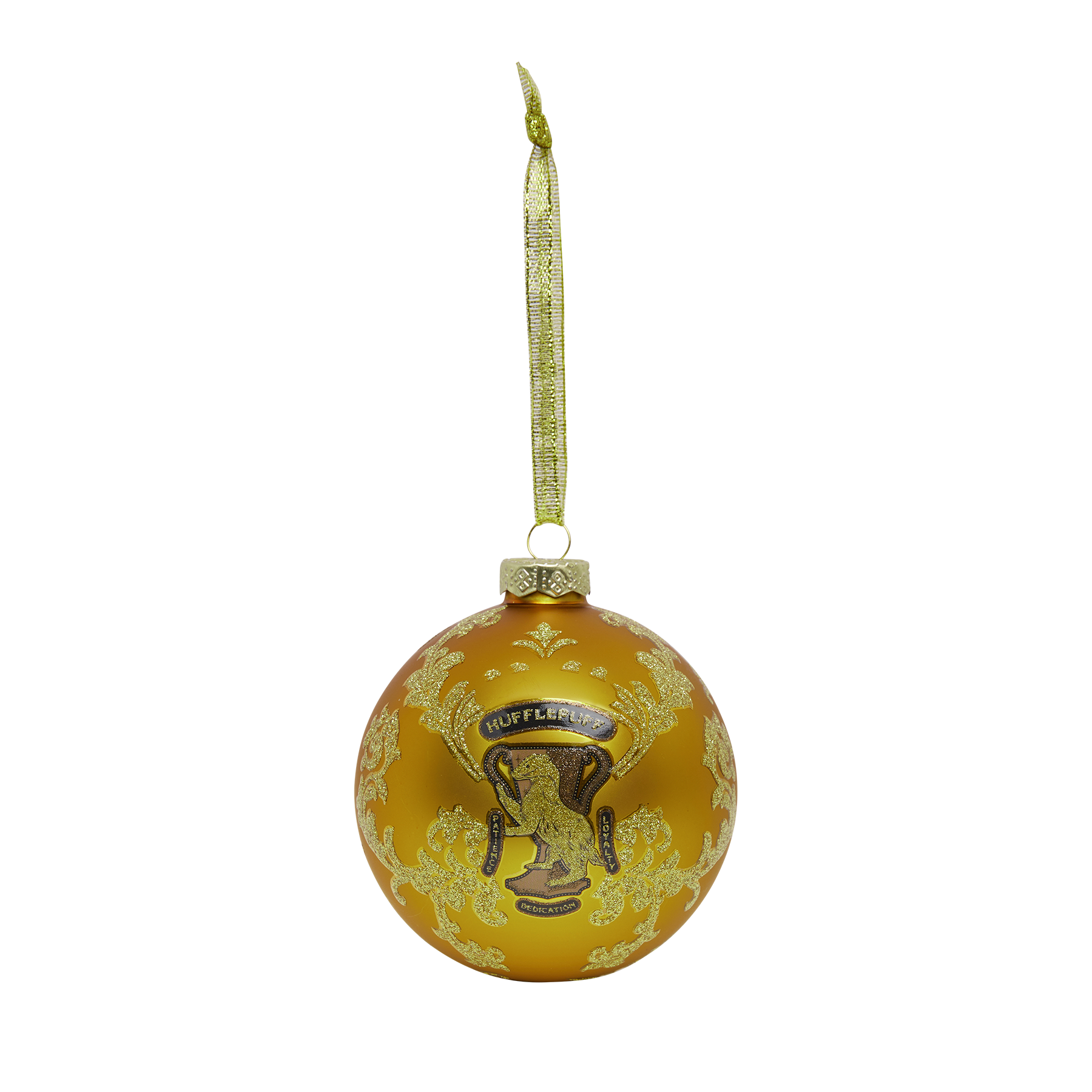 Hufflepuff Glitter Ornament