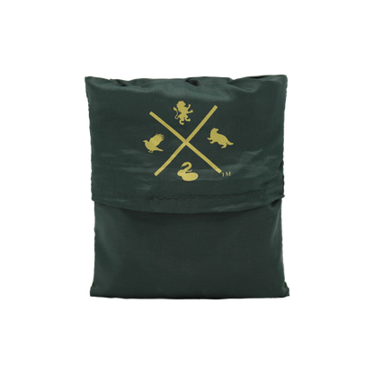Green bag with gold Harry Potter Shop logo