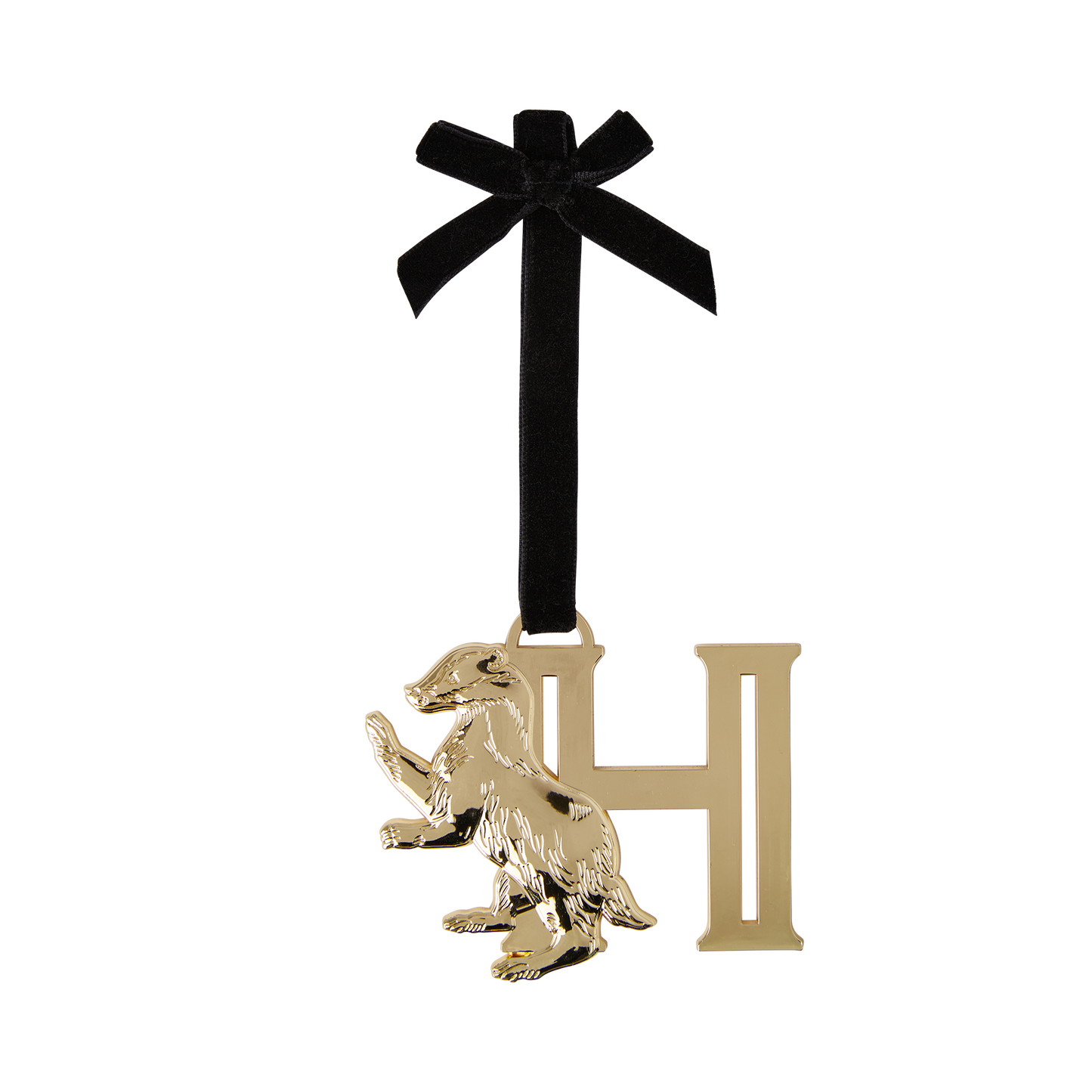 Hufflepuff 'H' Metal Ornament
