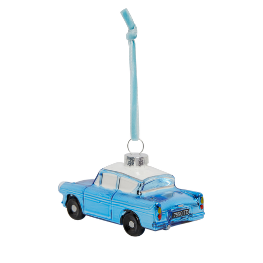 Ford Anglia Glass Ornament