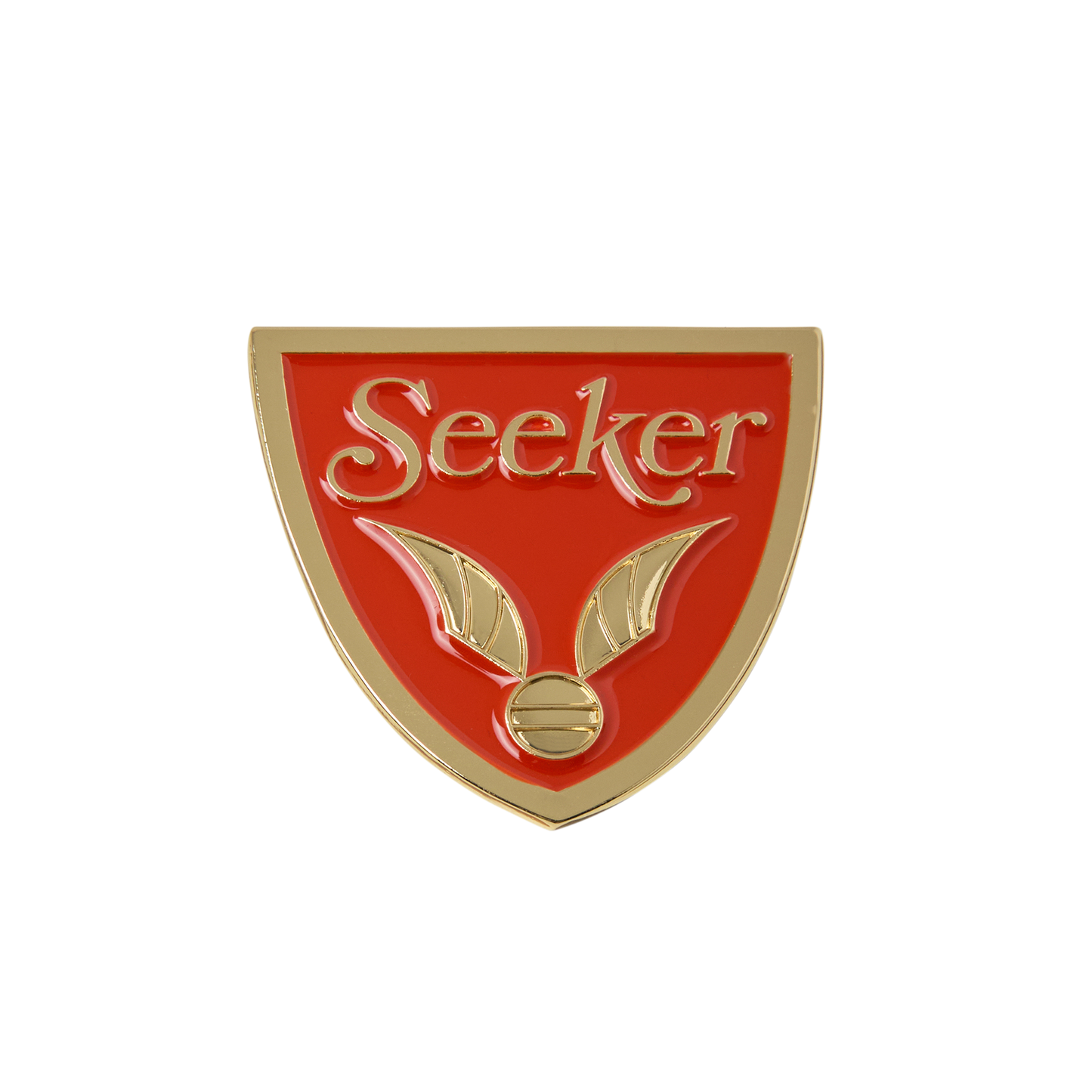 Seeker logo on a red background