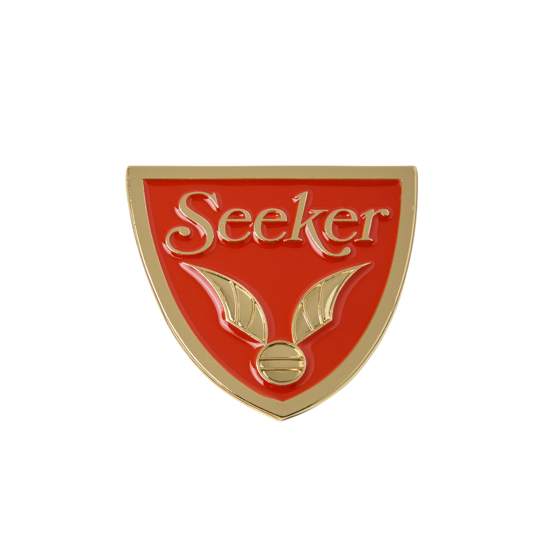 Seeker logo on a red background