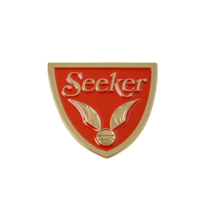 Seeker logo on a red background