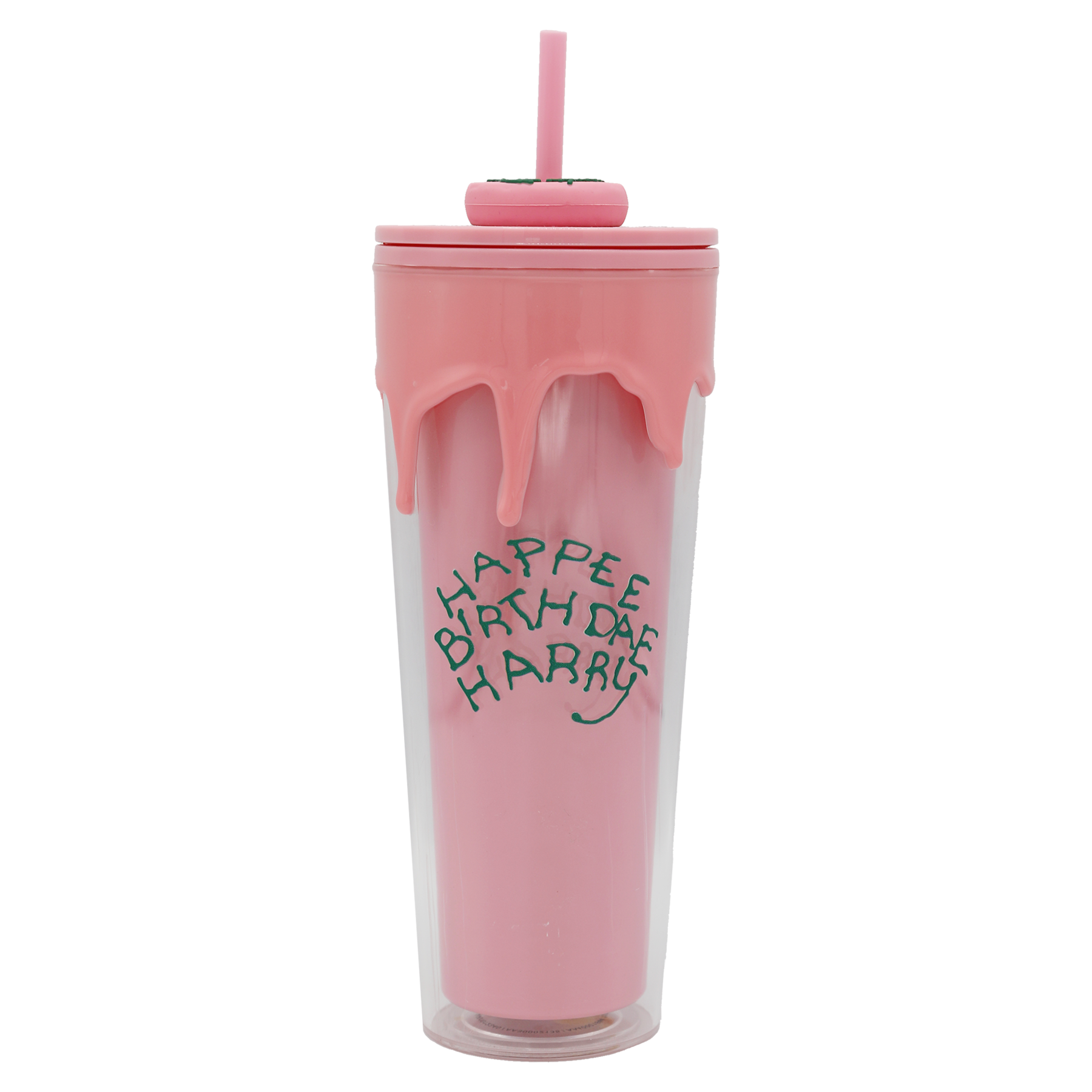Happee Birthdae Cup & Straw