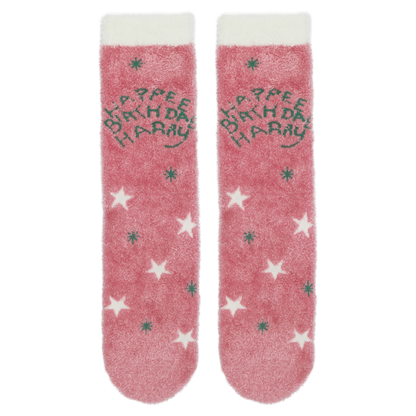 Happee Birthdae Cozy Socks