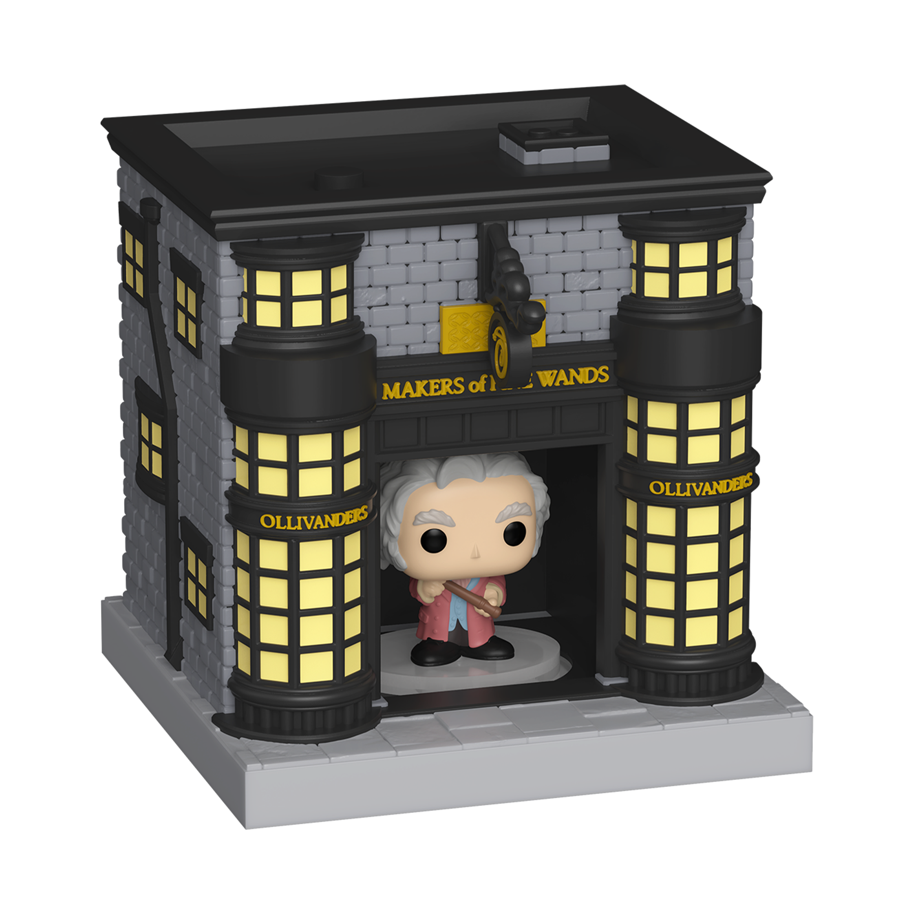 Ollivanders Wand Shop Funko Pop! with Garrick Ollivander character inside