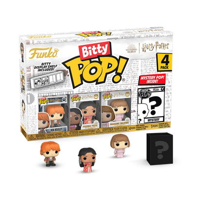 Funko Bitty Pop! packaging with Ron Weasley and a mystery figure on a white background