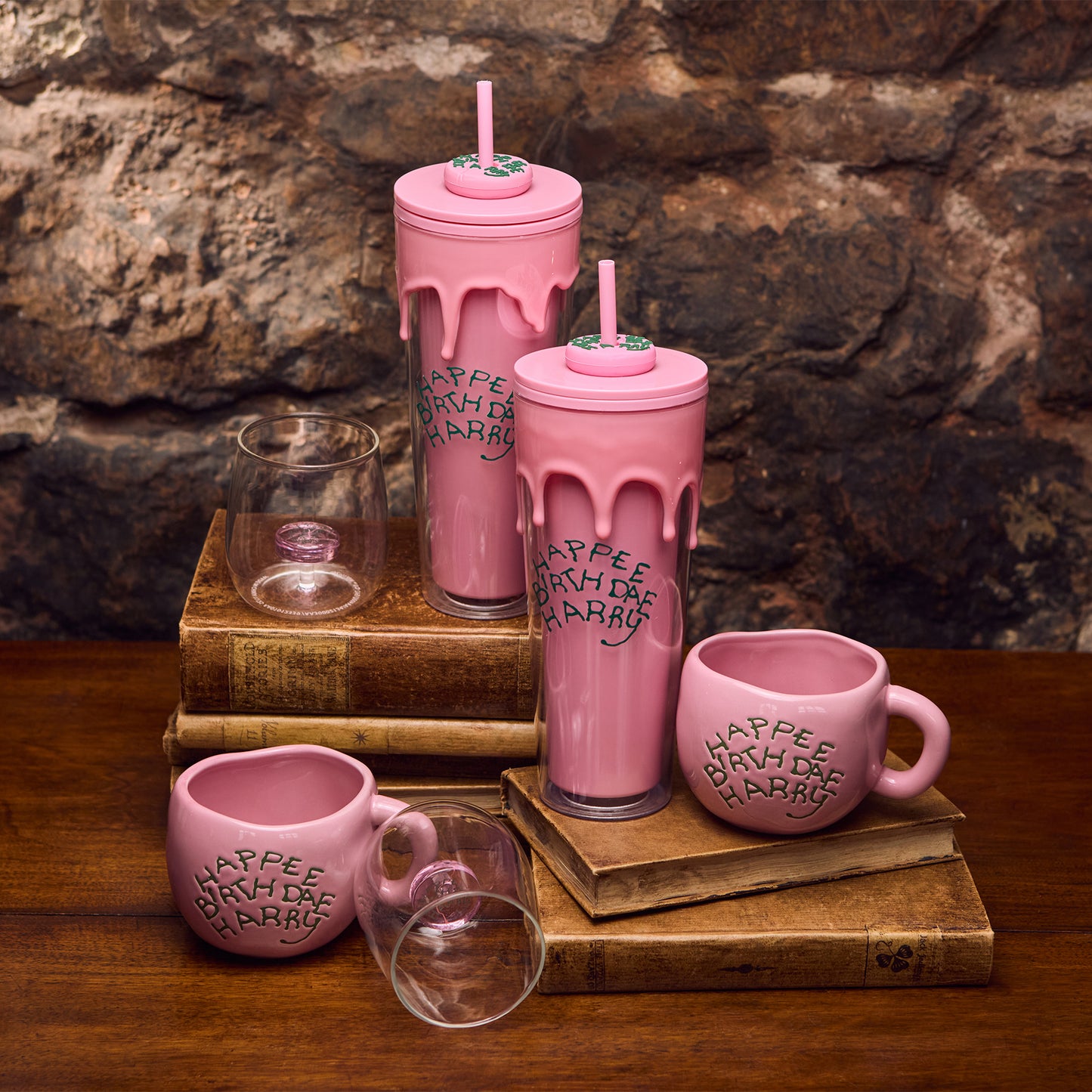 Happee Birthdae Cup & Straw