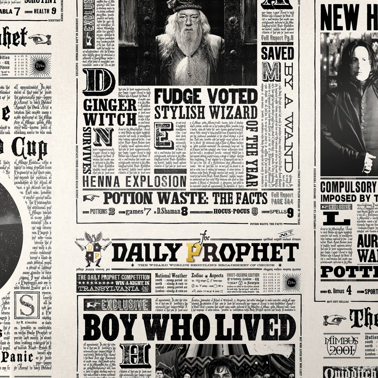 Daily Prophet MinaLima Wallpaper