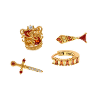 Girls Crew Gryffindor House Earring Set
