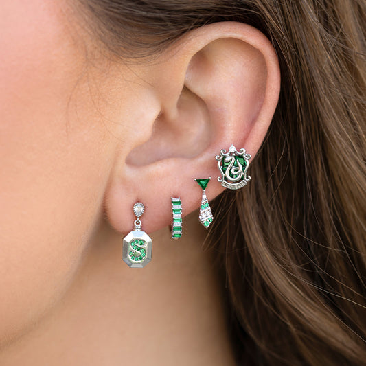 Girls Crew Slytherin House Earring Set