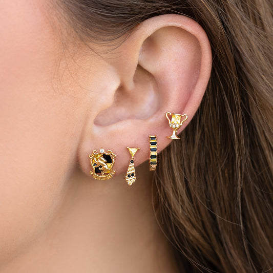Girls Crew Hufflepuff House Earring Set