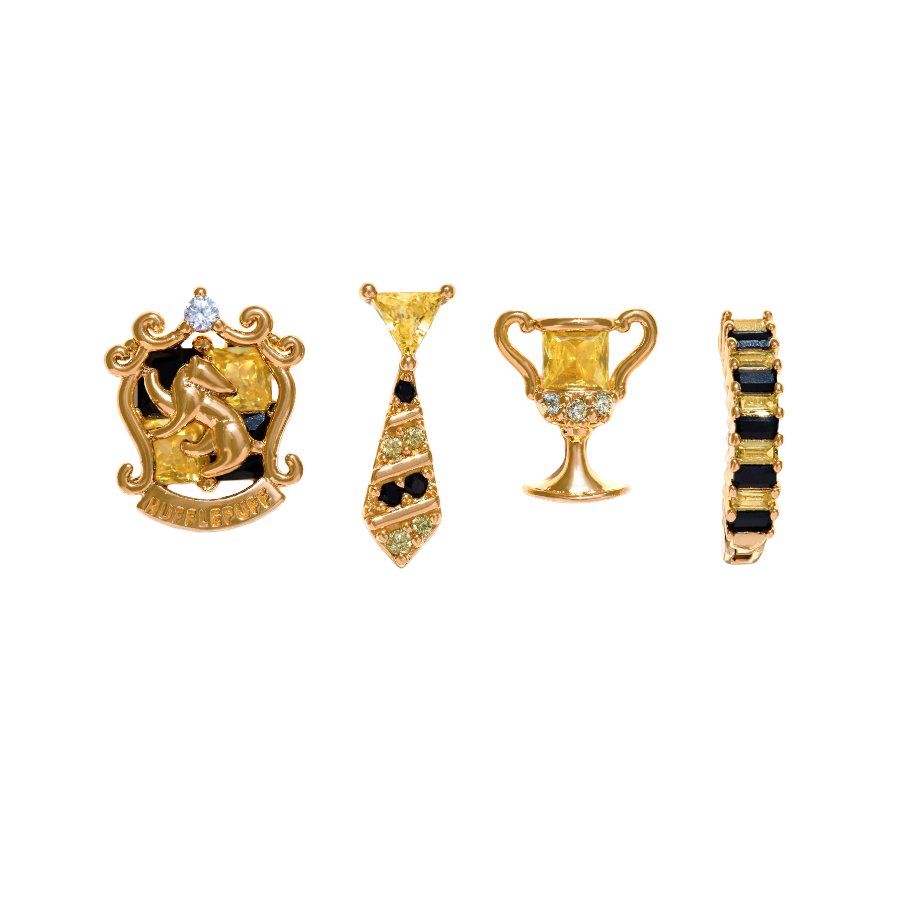 Girls Crew Hufflepuff House Earring Set