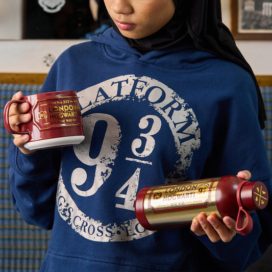 London to Hogwarts Water Bottle and Mug