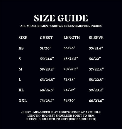 Beauxbatons Sweatshirt Size Guide
