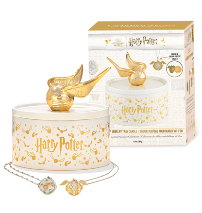 Charmed Aroma Golden Snitch Candle and Jewelry Tray