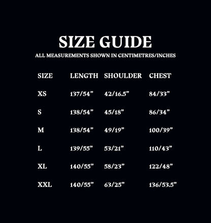 Hogwarts Robe Size Guide